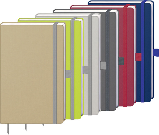 Notizbuch "Kompagnon Nature" ca. A5, kaminrot, Naturpapiereinband