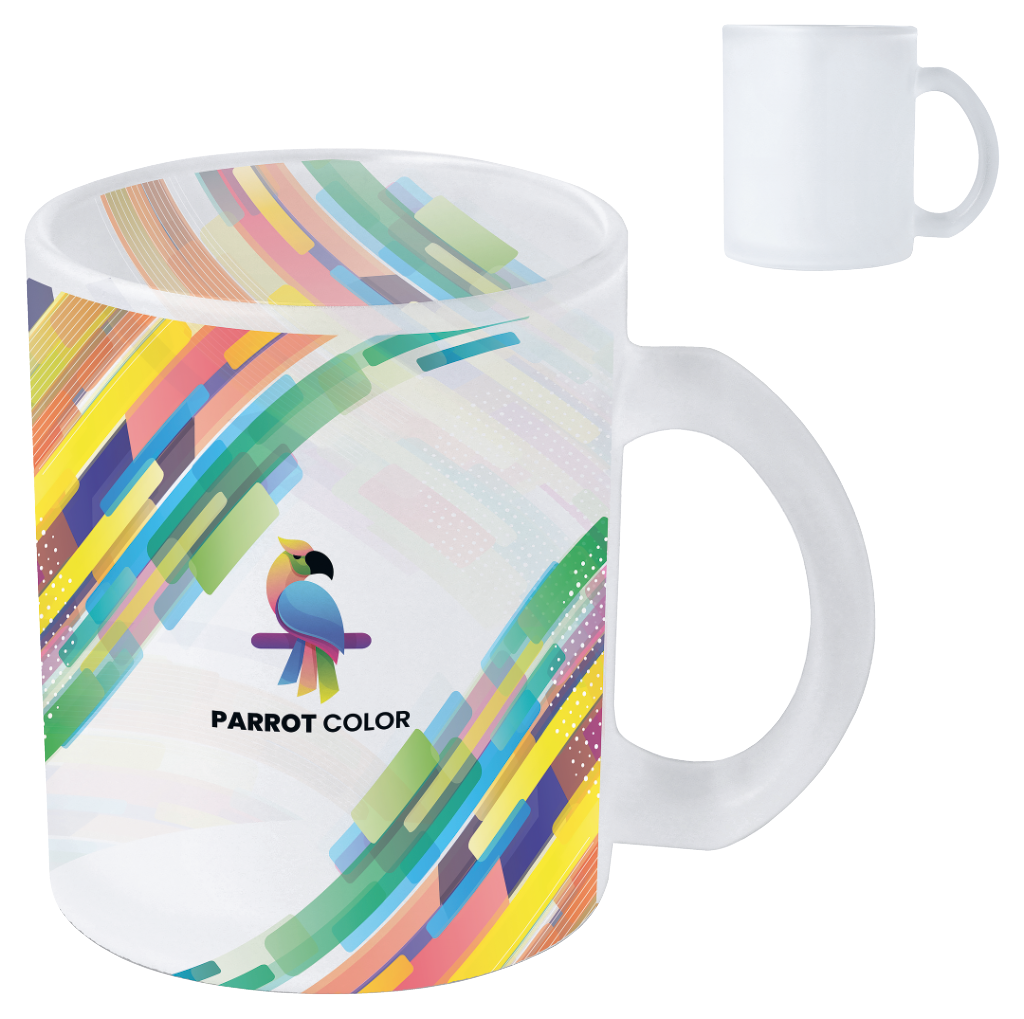 Mallorca Sublimations Becher aus gefrostetem Glas 335 ml