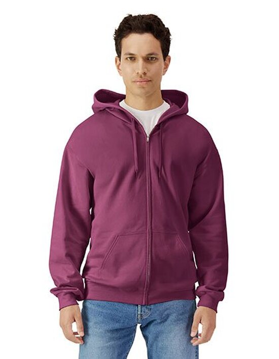 Softstyle® Midweight Fleece Adult Full Zip Hooded Sweatshirt