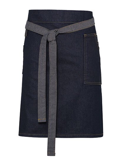 Division Waxed Look Denim Waist Apron